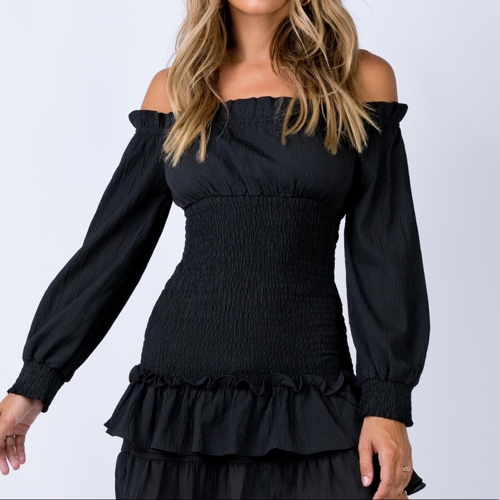 Black stretchy mini dress size 10